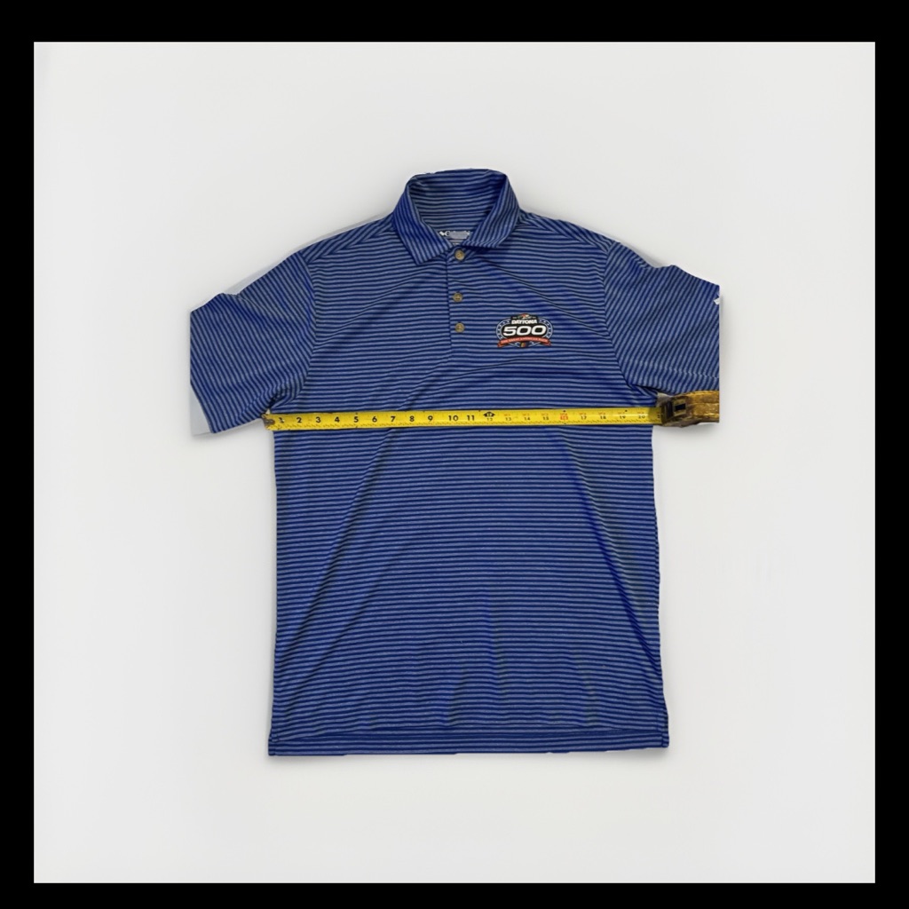 Columbia Daytona 500 Athletic Polo Shirt With Horizontal Stripes